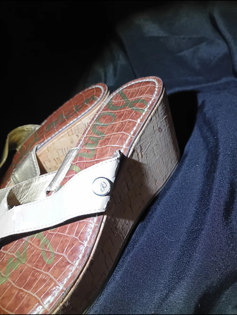 Flawed Sam Edelman Cream Cork Wedges